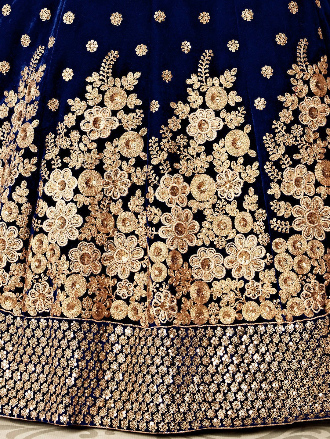 Blue Velvet Lehenga