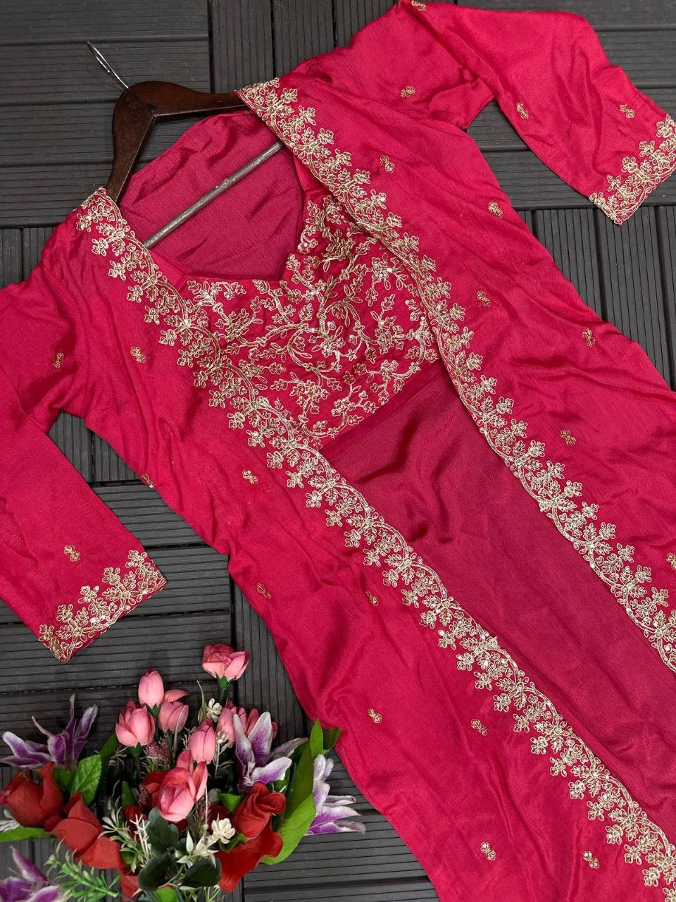 Pink Dhoti Outfit