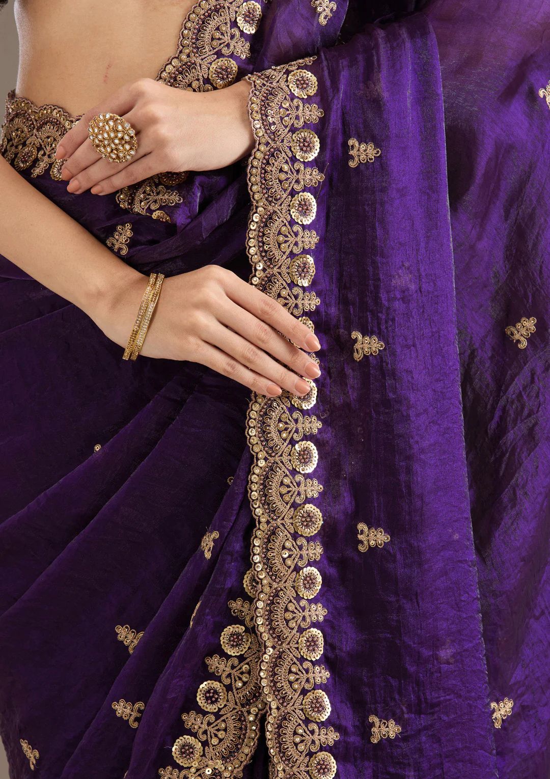 Purple Silk Saree