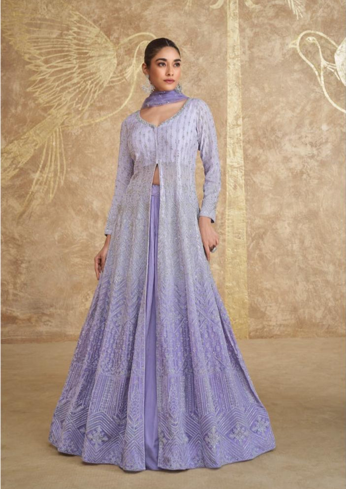 Lavender Skirt Outfit