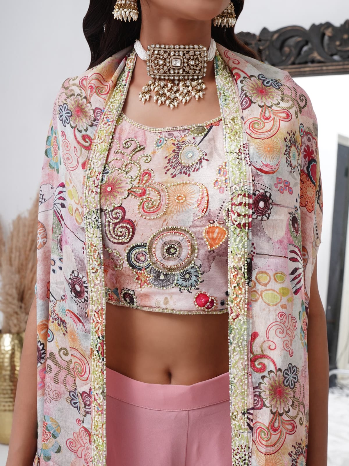 Pink Indo Western Outfit