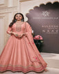 Peach Moonga Silk Outfit