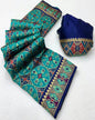 Teal Blue Banarsi Silk Saree