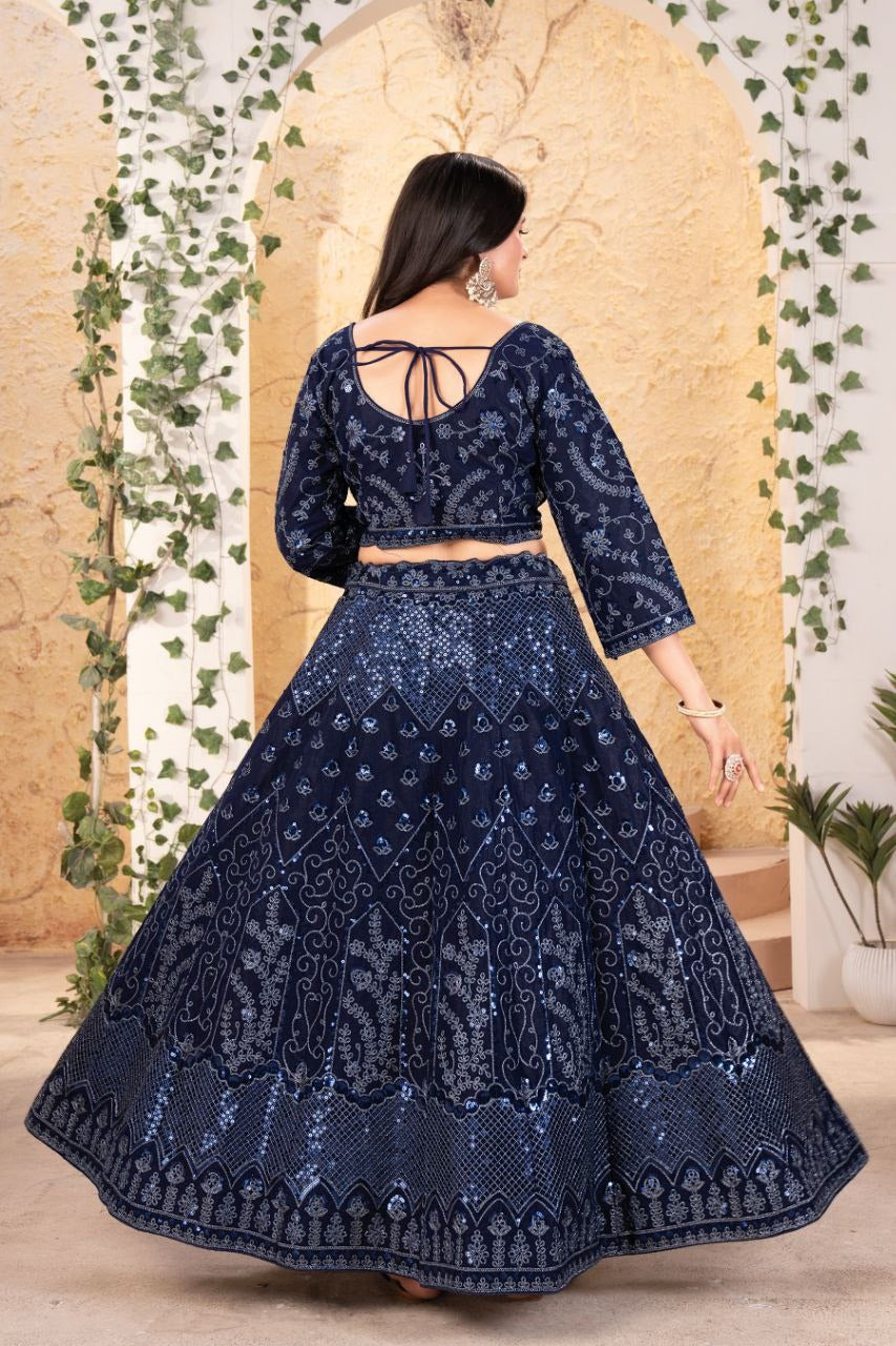Persian Blue Lehenga