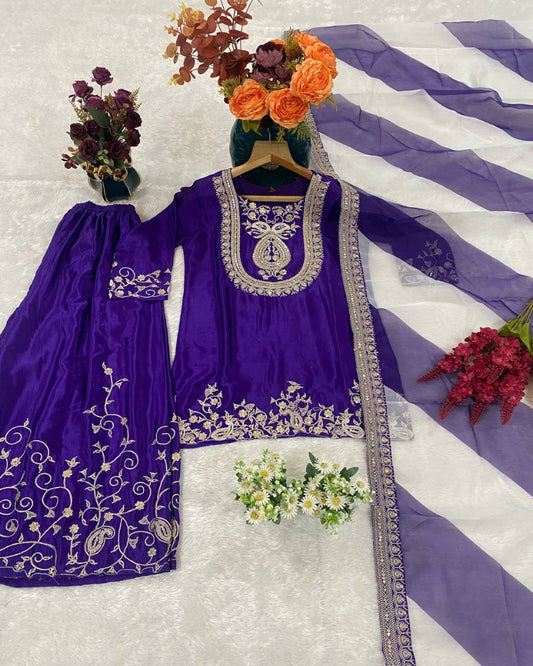 Purple Palazzo Outfit
