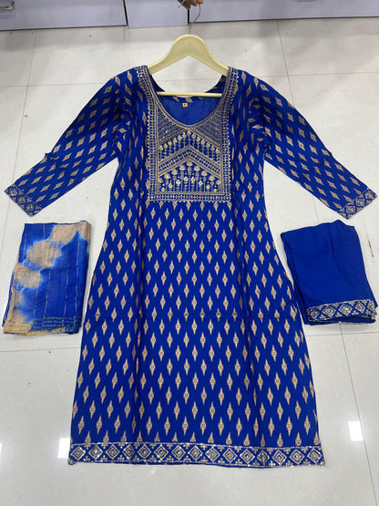 Ink Blue Cotton Suit