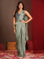 Pista Green Ready To Wear Saree