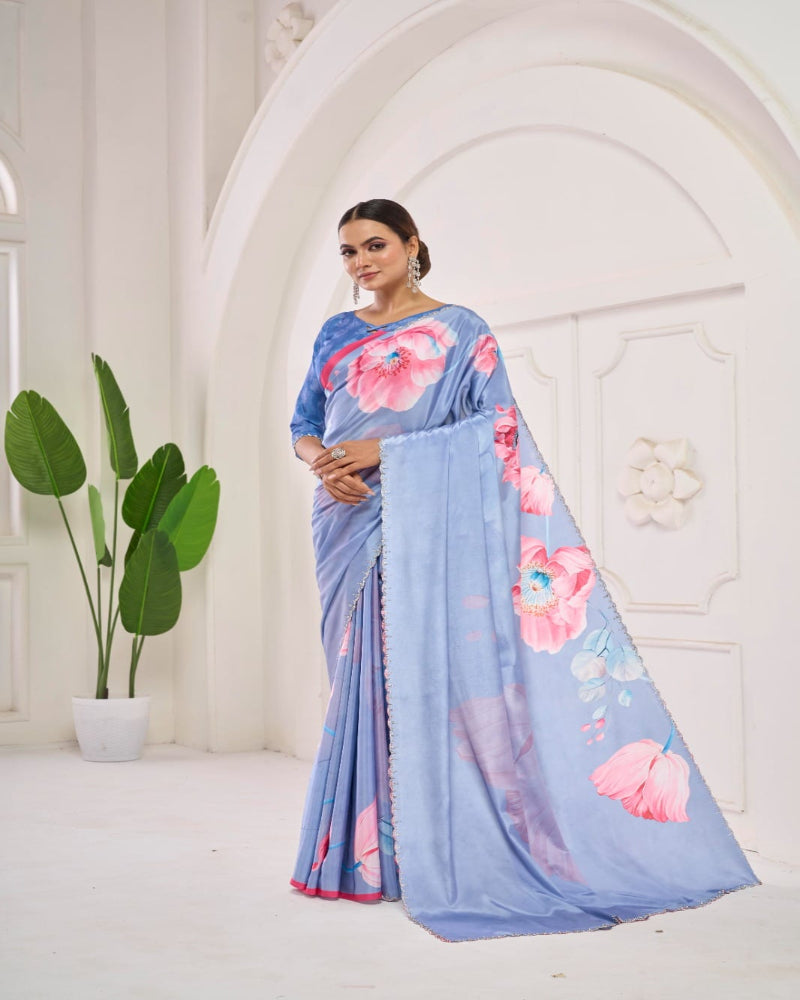Lavender Casual Saree