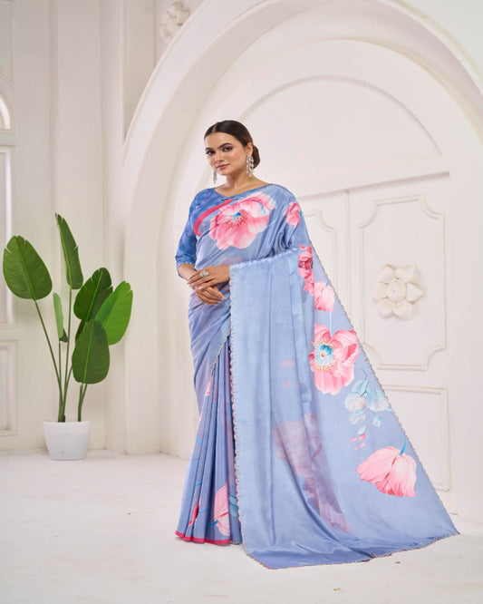 Lavender Casual Saree