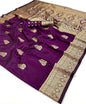 Purple Handloom Silk Saree