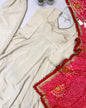 Cream Bandhani Anarkali