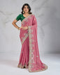 Pink Georgette Saree