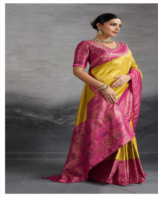 Pink Kanjivaram Saree