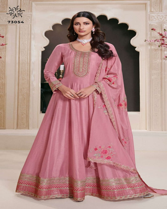 Pink Moonga Silk Outfit