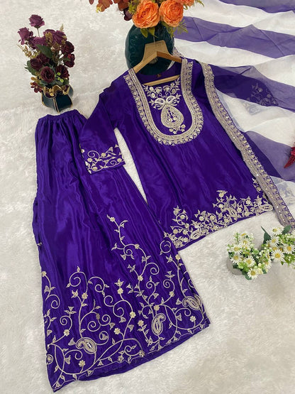 Purple Palazzo Outfit