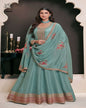 Light Blue Moonga Silk Outfit
