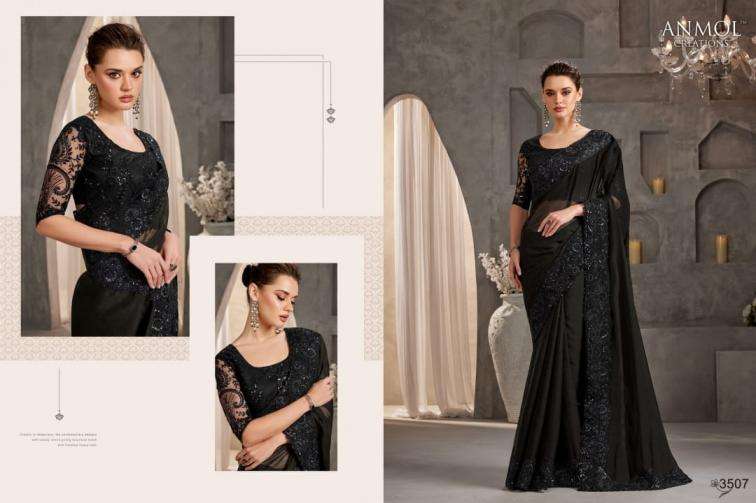 Black Designer Saree