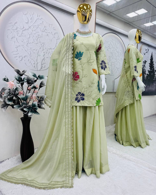 Light Green Sharara Outfit
