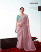 Soft Pink And Teal Silk Saree