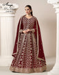 Georgette Maroon Gown