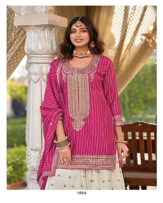 Pink Sharara Set