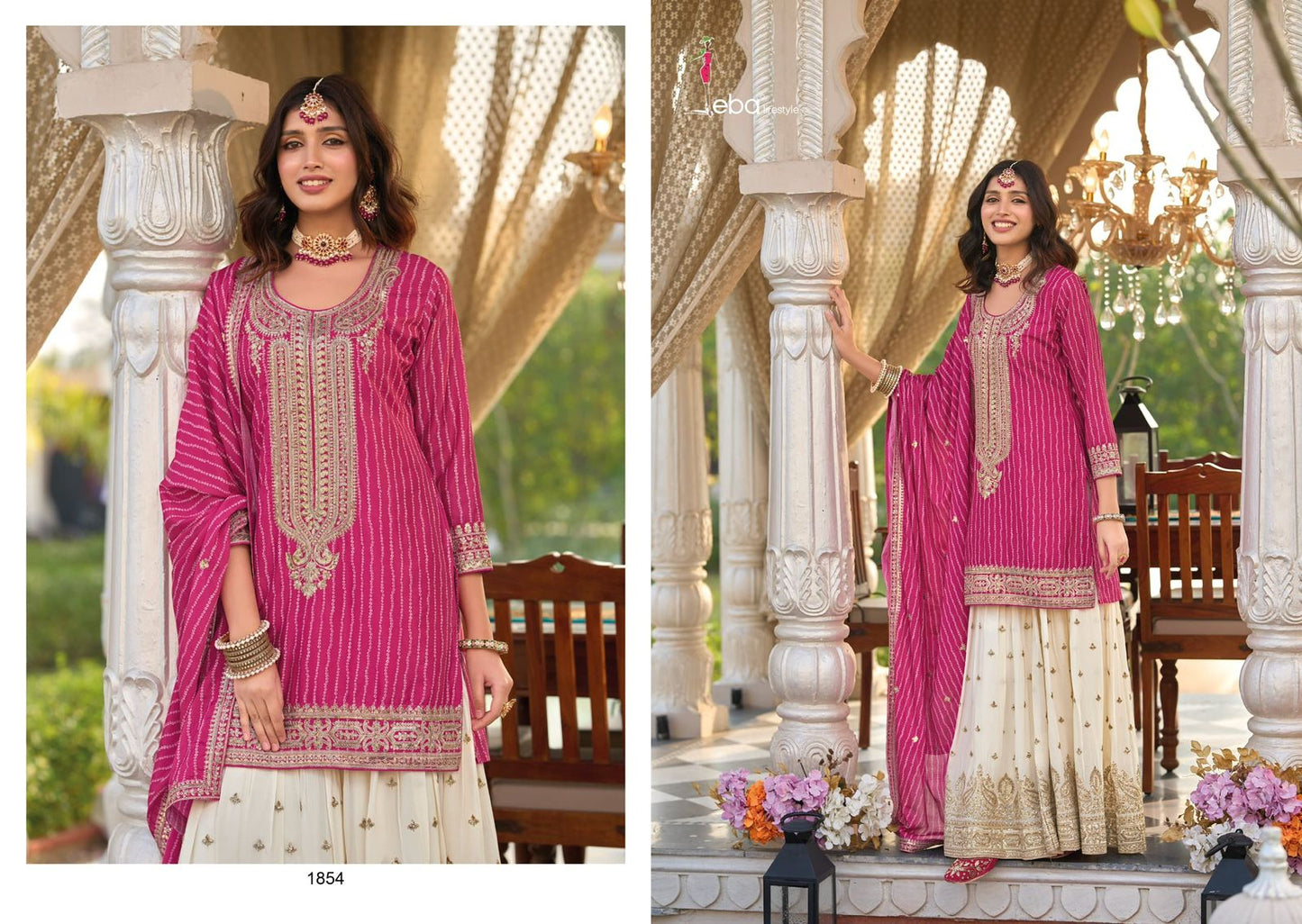 Pink Sharara Set