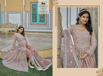 Onion Pink Net Gown