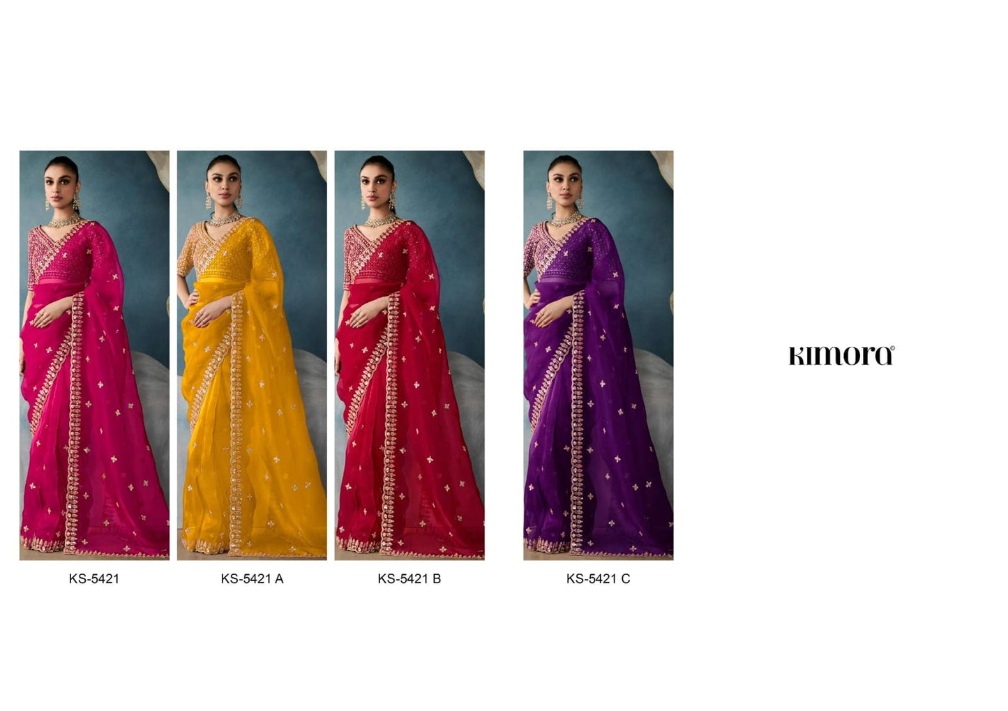 Purple Net Saree