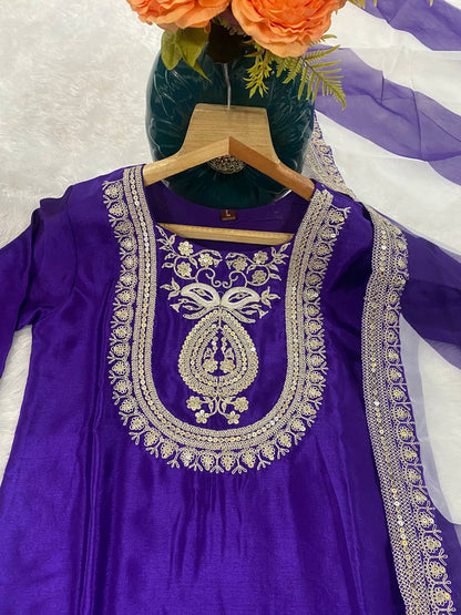 Purple Palazzo Outfit