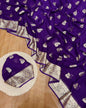 Purple Georgette Saree
