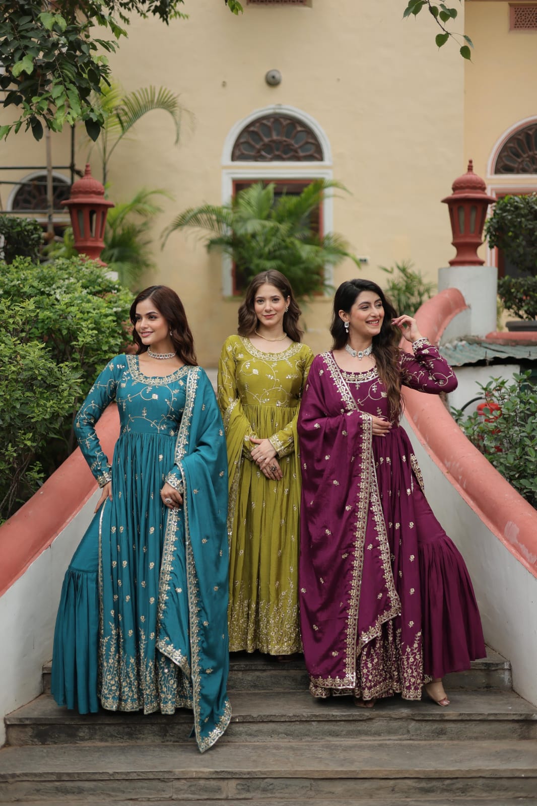 Dark Purple Sharara Set