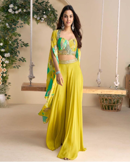 Yellow Palazzo Pants Outfit