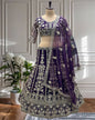 Purple Net Lehenga