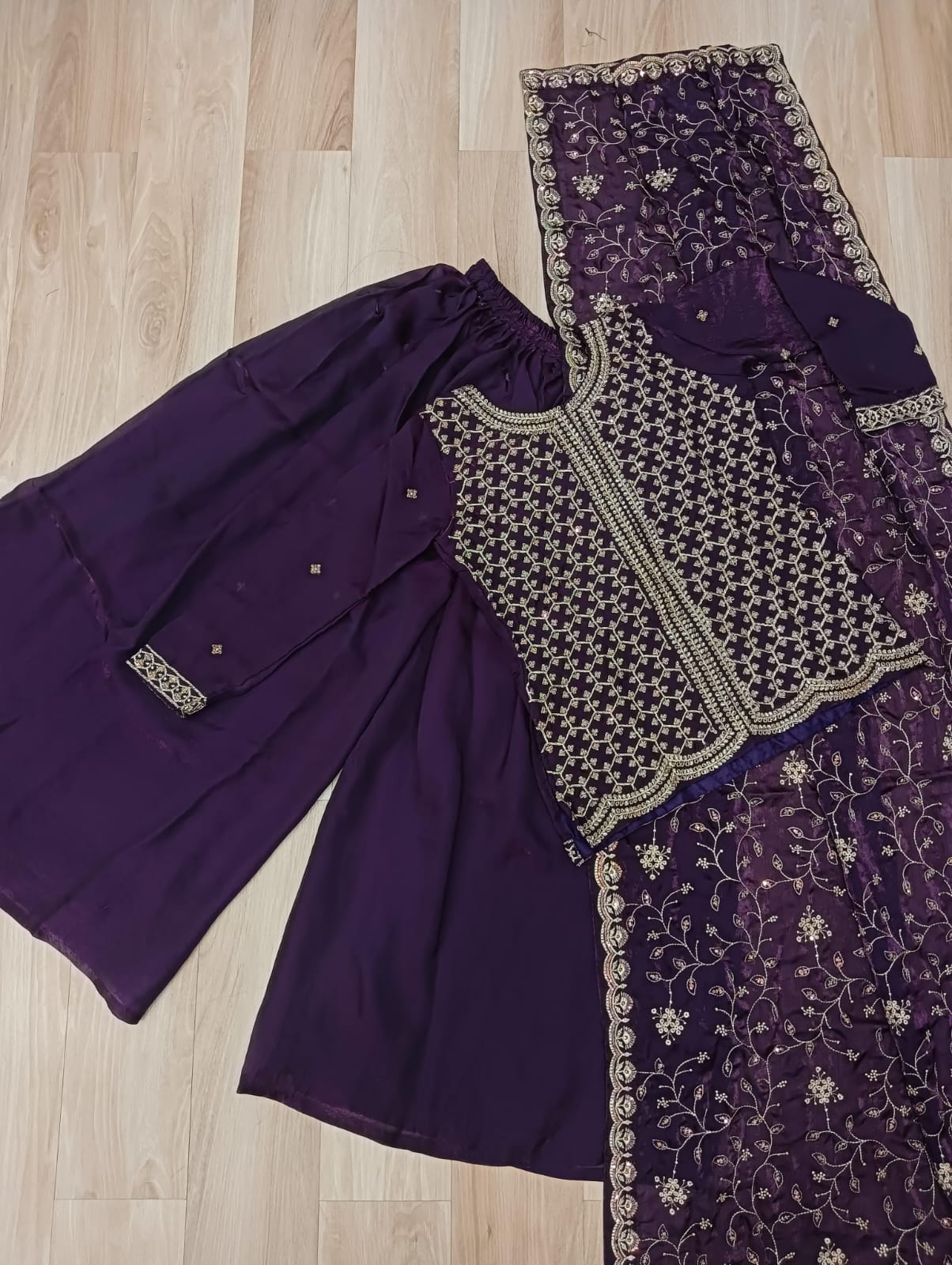 Purple Palazzo Set