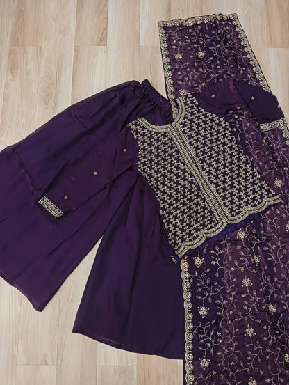 Purple Palazzo Set