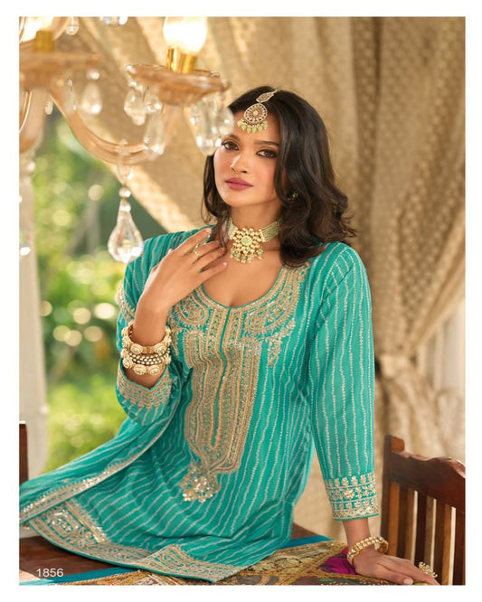 Teal Blue Sharara Outfit