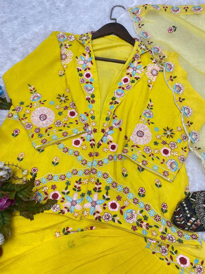 Yellow Koti Lehenga