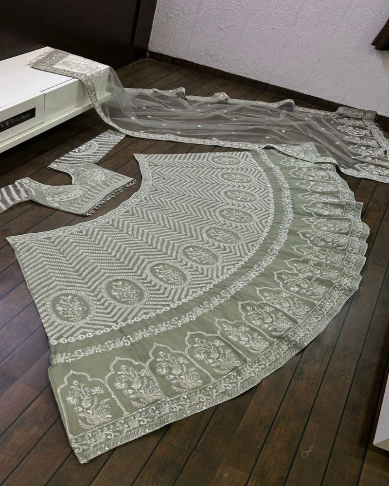 Light Mint Green Lehenga