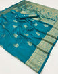 Teal Green Silk Saree