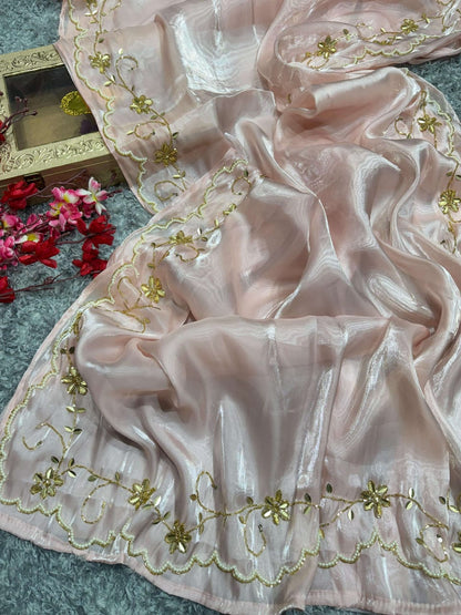 Soft Pink Jimmy Choo Saree