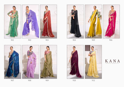 Shimmer Blue Silk Saree
