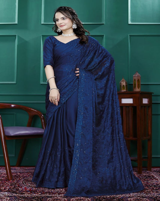 Persian Blue Ready To Wear Saree