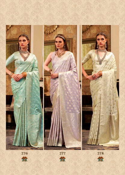 Mint Green Satin Silk Saree