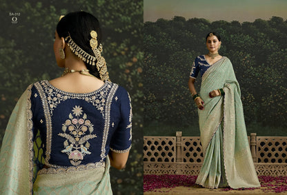 Mint Green Handloom Saree
