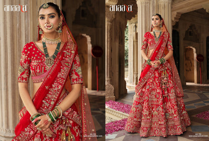 Tomato Red Maharani Lehenga