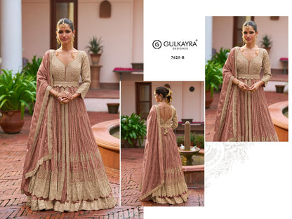 Rust Pink Long Top and Lehenga