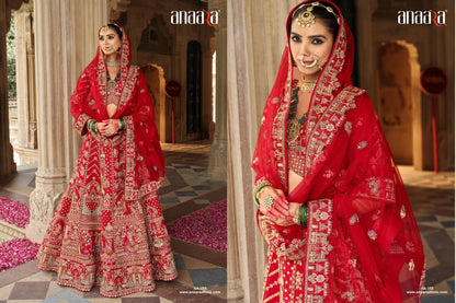 Bright Red Maharani Lehenga
