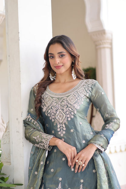 Sage Green Sharara  Outfit