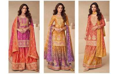 Orange And Pink Palazzo Outfit