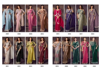 Lemon Green Ready To Wear Saree